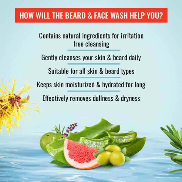 Man Arden Beard & Face Wash For Men - No Parabens Sulphate Silicones - 100Ml