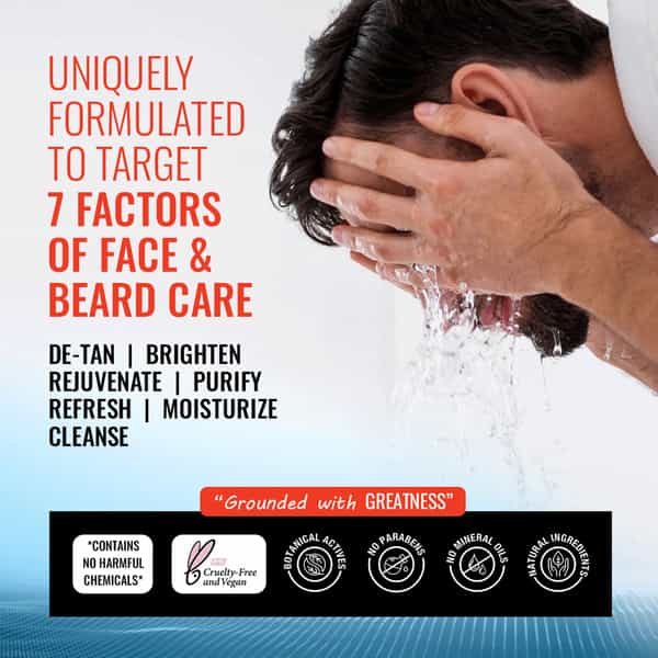 Man Arden Beard & Face Wash For Men - No Parabens Sulphate Silicones - 100Ml