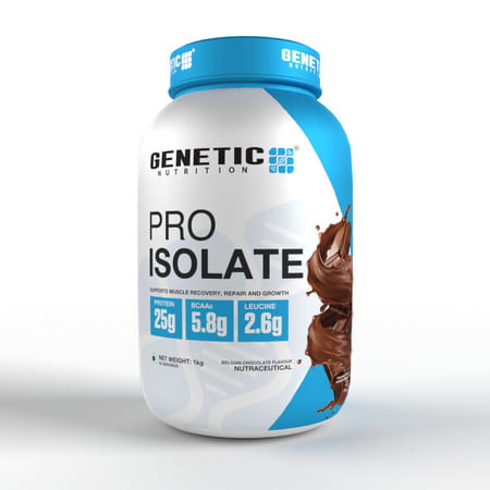 Genetic Nutrition Pro-isolate Protein Supplement Powder-belgium Chocolate 1 Kg (2.2lbs)