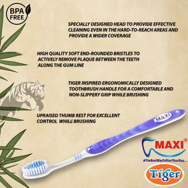 Maxi Tiger Toothbrush (Buy 1 Get 1 Free)