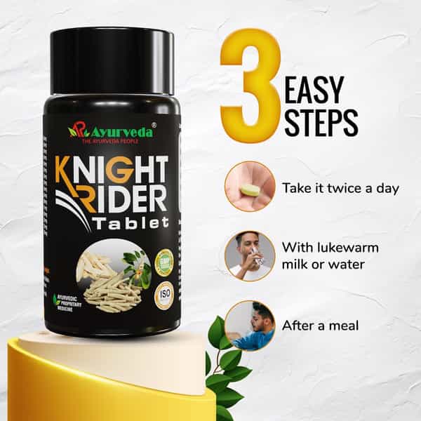 A R Ayurveda Knight Rider Ayurvedic Tablets For Men For Stamina Booster & Immunity - 60 Tablets