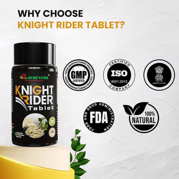 A R Ayurveda Knight Rider Ayurvedic Tablets For Men For Stamina Booster & Immunity - 60 Tablets