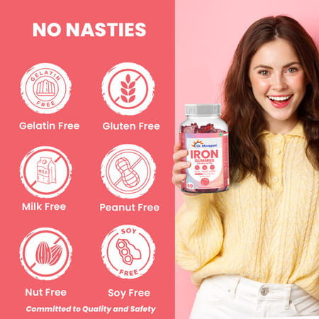 Dr. Morepen Iron Gummies With Sunactive®fe Fe- 60 Gummies