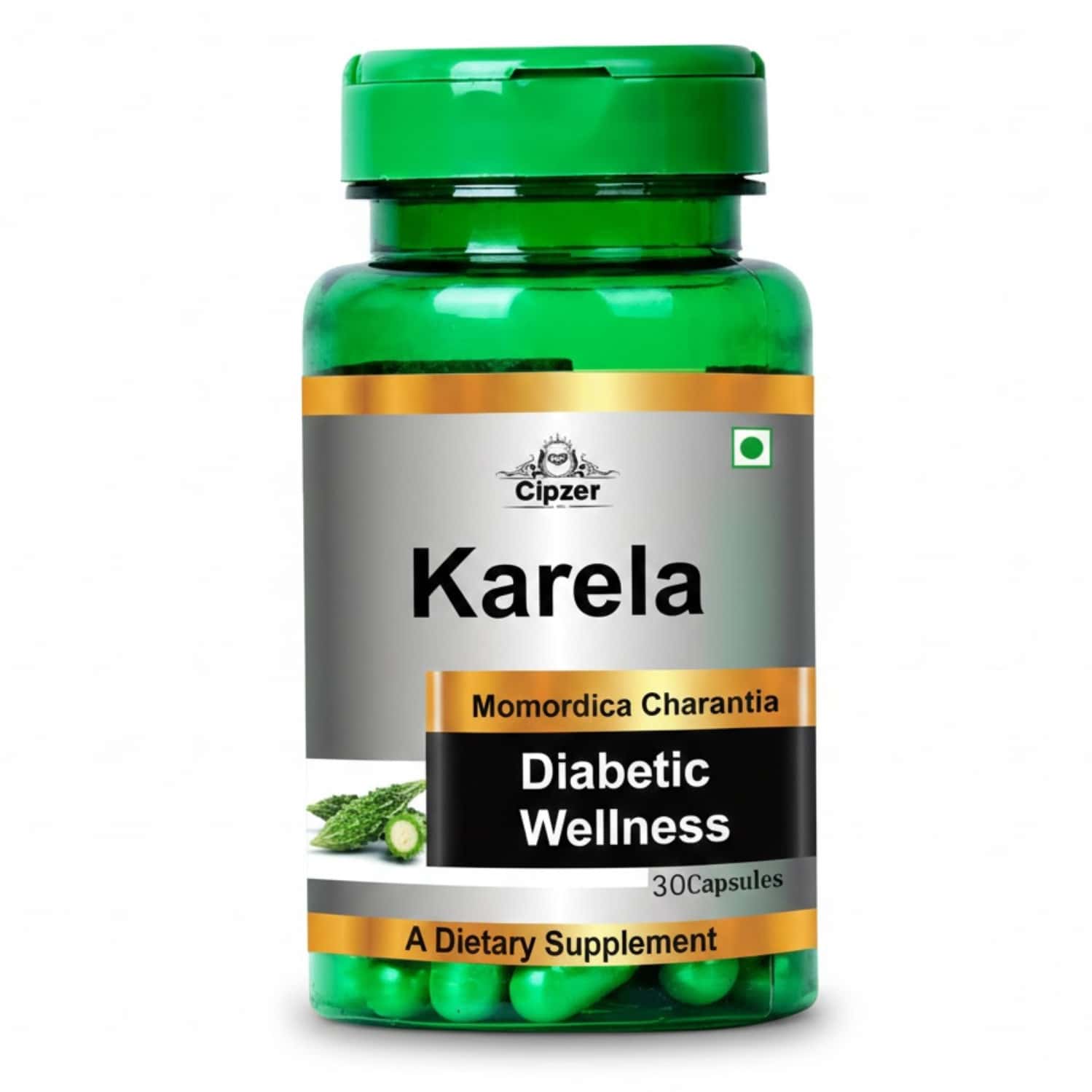 Cipzer Karela 30 Capsules | Supports Blood Sugar Balance & Metabolic Wellness