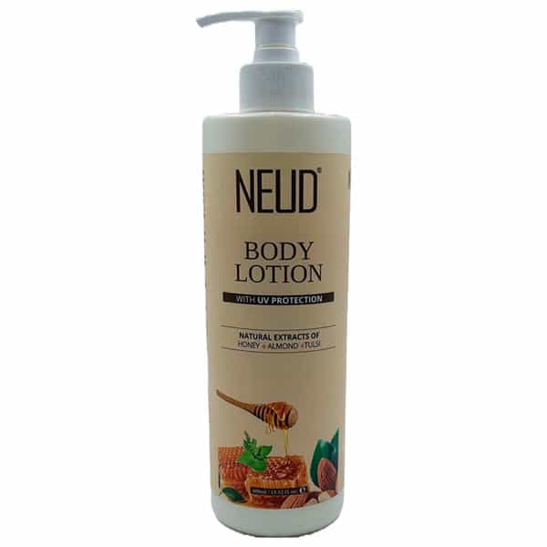 Neud Body Lotion With Natural Extracts Of Honey| Alomd And Tulsi For Men And Women - 1 Pack (400Ml)