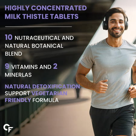 Carbamide Forte Liver Support Supplement Milk Thistle Extract 600mg 120 Tablets