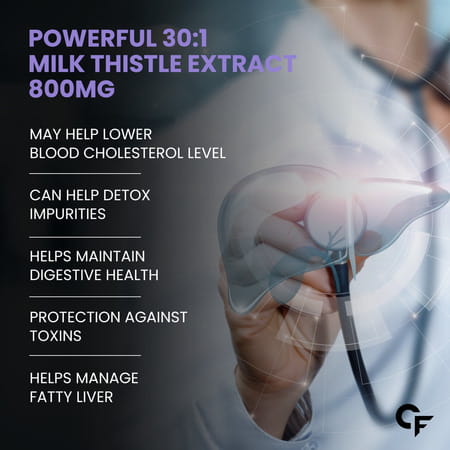 Carbamide Forte Liver Support Supplement Milk Thistle Extract 600mg 120 Tablets