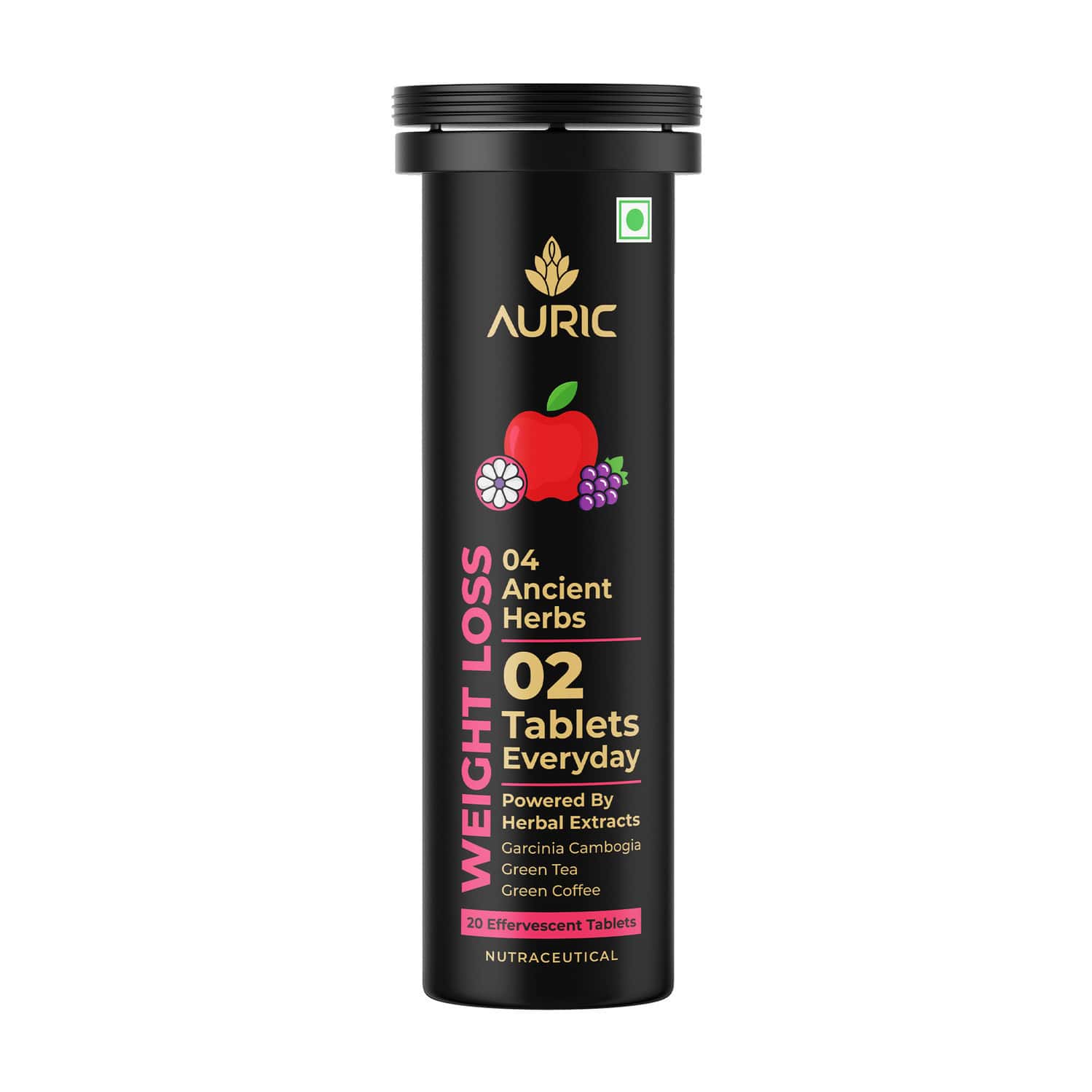 Auric Get Slim Effervescent | Weight Management | Fat Burner | 20 Tablets