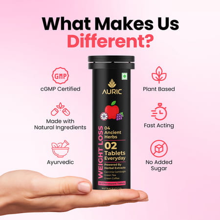 Auric Get Slim Effervescent | Weight Management | Fat Burner | 20 Tablets