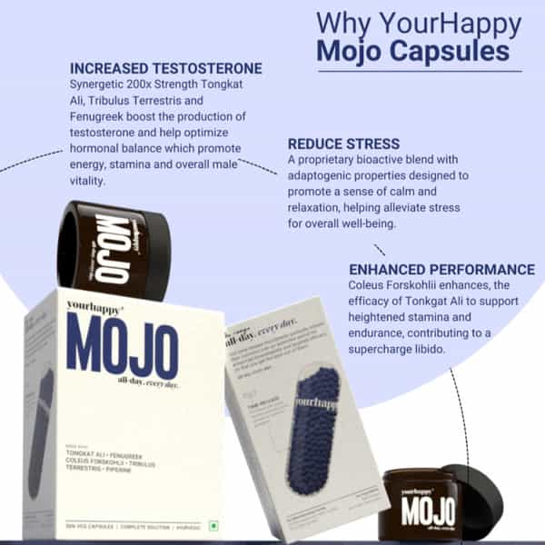 Yourhappylife Mojo Testosterone Supplement For Men - 30 Capsules