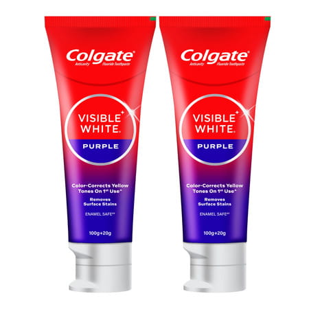 Colgate Visible White Purple Toothpaste (200g + 40g) 240 Gm
