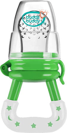 Buddsbuddy Bpa Free Fruit And Food Nibbler Food Feeder/Teething Toy/Pacifier Bb7012 Green