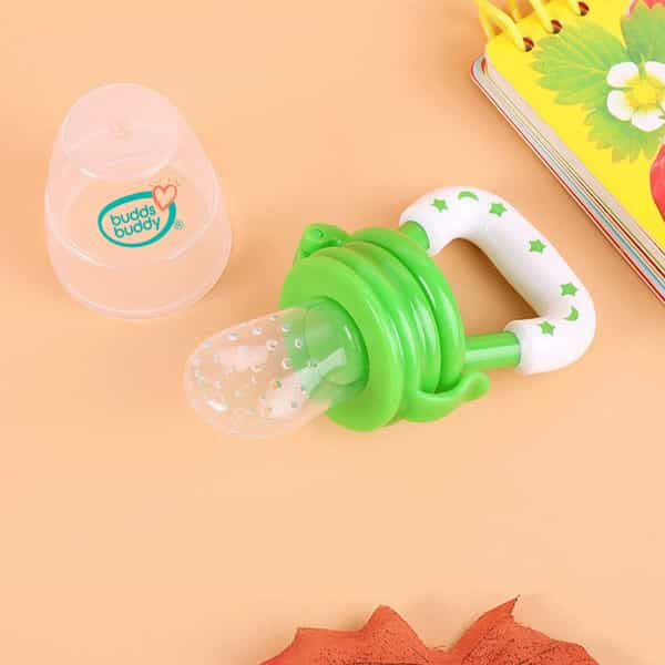Buddsbuddy Bpa Free Fruit And Food Nibbler Food Feeder/Teething Toy/Pacifier Bb7012 Green