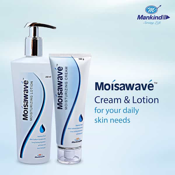 Mankind Moisawave Lotion | Longlasting Hydration | Non Greasy | All Skin Type | Ph Balanced | 250 Ml