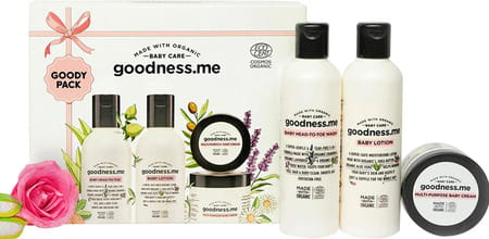 Goodnessme Certified Organic Baby Moisturizing Gift Pack (body Wash+lotion+diaper Rash Cream) White