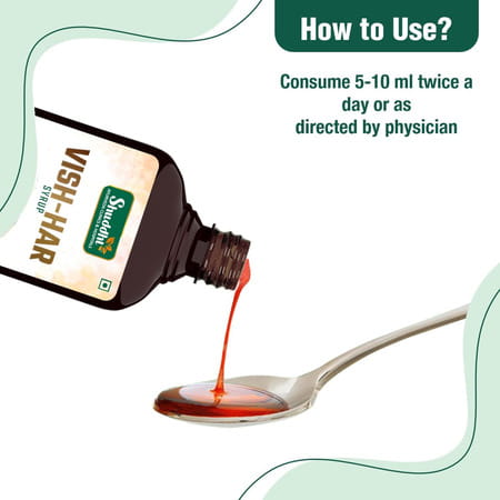 Shuddhi Vish Har Ras Syrup | Ayurvedic Sugar-Free Cough Syrup | Giloy | 500 Ml
