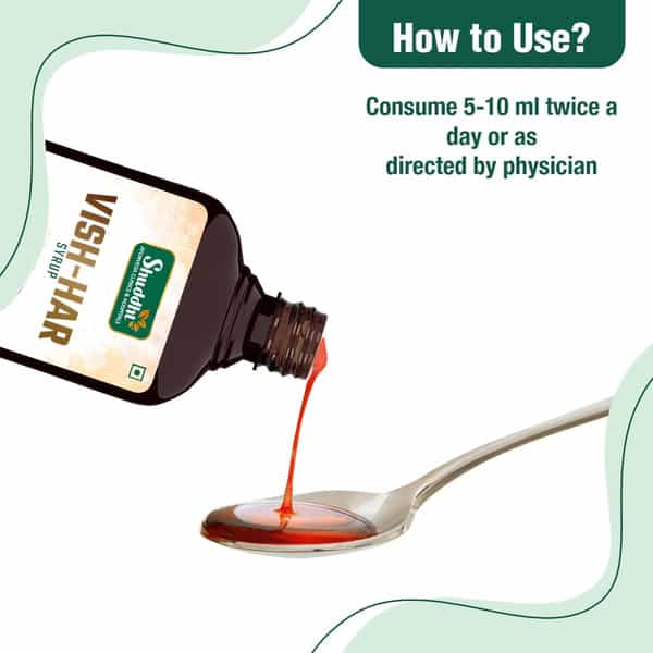 Shuddhi Vish Har Ras Syrup | Ayurvedic Sugar-Free Cough Syrup | Giloy | 500 Ml