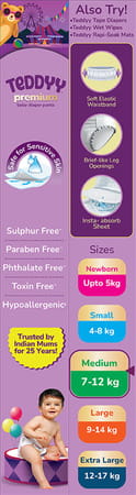 Teddyy Baby Pants Premium Med 36X8 C