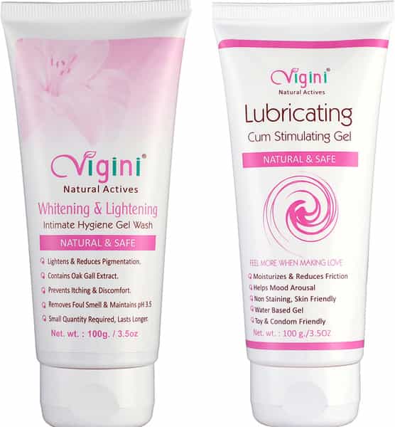 Vigini Vaginal Intimate Lightening Whitening Feminine Hygiene Gel Wash & Sexual Lubricant Lube Women