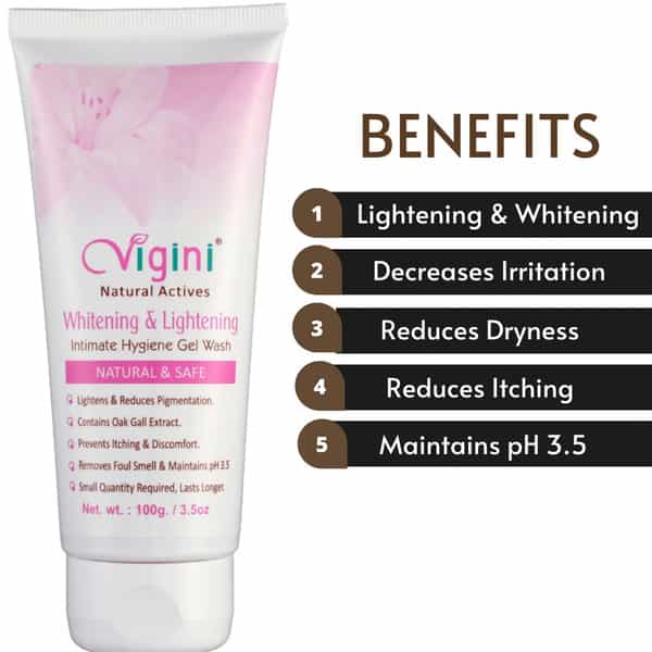 Vigini Vaginal Intimate Lightening Whitening Feminine Hygiene Gel Wash & Sexual Lubricant Lube Women
