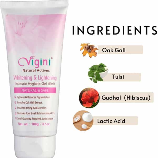 Vigini Vaginal Intimate Lightening Whitening Feminine Hygiene Gel Wash & Sexual Lubricant Lube Women