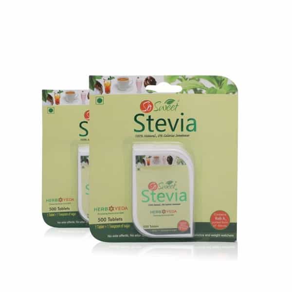 So Sweet Stevia (500) Tablets Dispenser - Sugar Free (Pack Of 2)