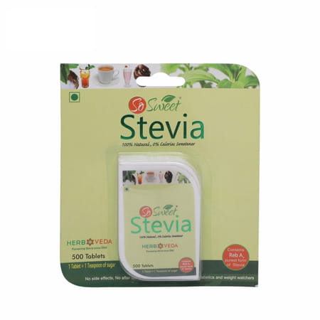 So Sweet Stevia (500) Tablets Dispenser - Sugar Free (Pack Of 2)