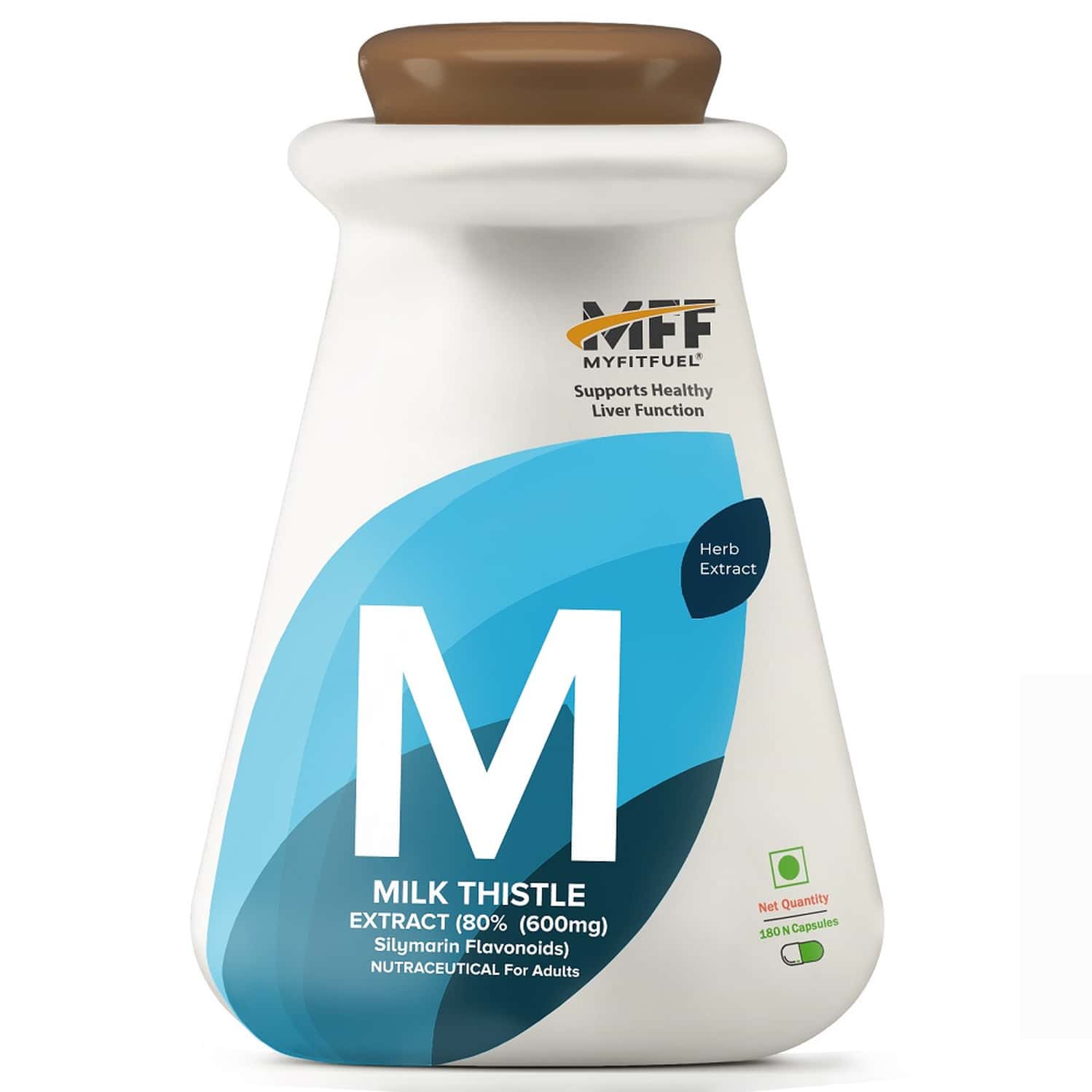 Myfitfuel Milk Thistle Extract (80% Silymarin Flavonoids) | (600mg) | 180 Capsules