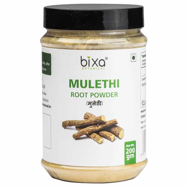 Bixa Botanical Mulethi Root Powder(Licorice) - Supports Respiratory Wellness 200G