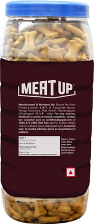 Meat Up Dog Treat Biscuit | Mutton Flavour 1Kg Total 2Kg Pack - All Life Stages