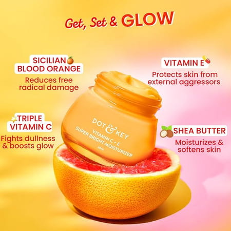 Dot & Key Vitamin C + E Sorbet Super Bright Moisturizer | Oil Free | All Skin Types| 60ml