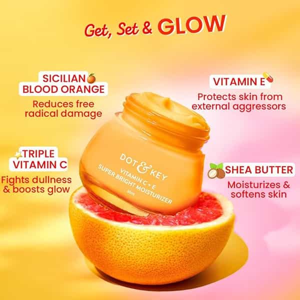 Dot & Key Vitamin C + E Sorbet Super Bright Moisturizer | Oil Free | All Skin Types| 60Ml