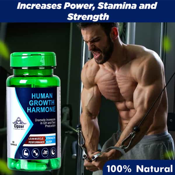 Cipzer Human Growth Hormone Capsules Natural Growth Hormone Production | Muscle Growth 60 Capsules