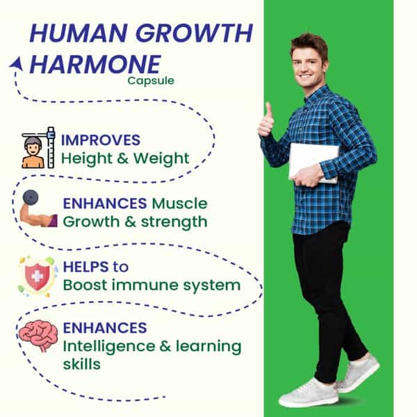 Cipzer Human Growth Hormone Capsules Natural Growth Hormone Production | Muscle Growth 60 Capsules