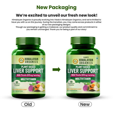 Vlado'S Himalayan Organics Plant Based Liver Support With Milk Thistle- 60 Veg Capsules