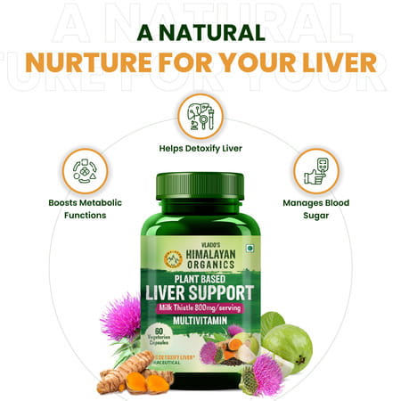 Vlado'S Himalayan Organics Plant Based Liver Support With Milk Thistle- 60 Veg Capsules