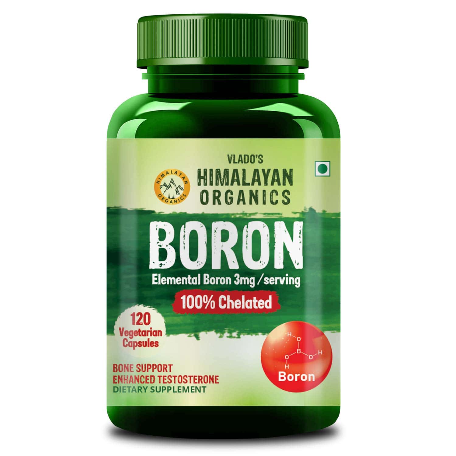 Vlado's Himalayan Organics 3mg Boron | For Men & Women - 120 Capsules
