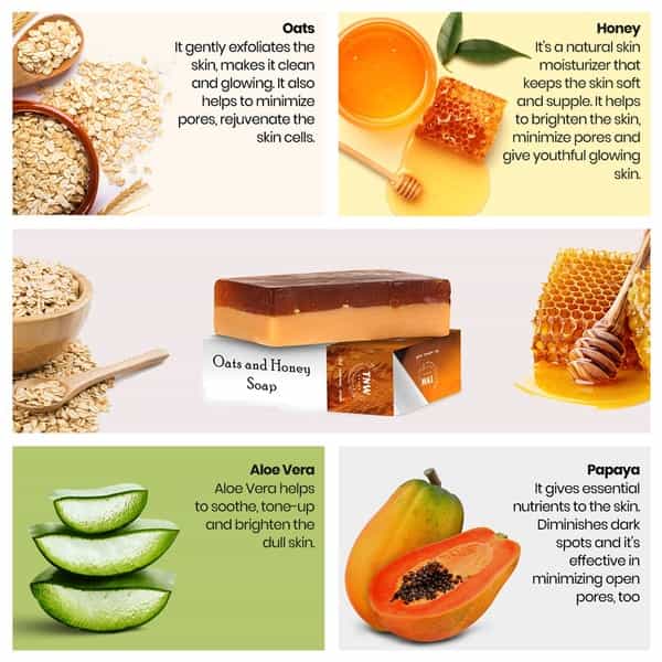 Tnw The Natural Wash Handmade Oats And Honey Moisturizing Soap For Combination Dry Skin - 100 Gm