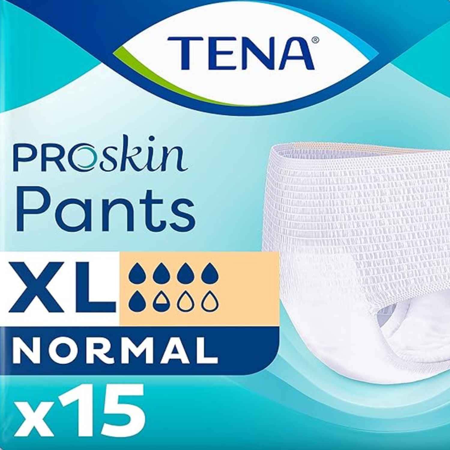 Tena Normal Pants Style | Adult Diaper Size(xl) | Unisex | 47.24-62.99 Inch | 120-160cms - 15n