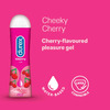 Durex Mutual Climax Condoms For Men & Women - 10 Count With Durex Water Based Lube Cherry