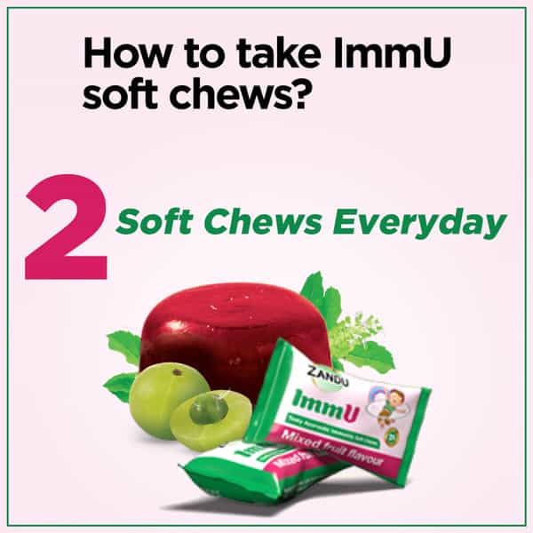 Zandu Immu Tasty Mango Immunity Soft Chews Packet Of 60