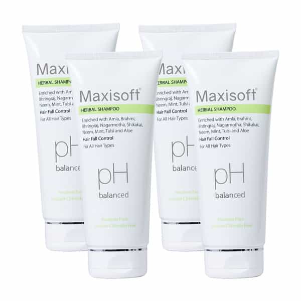 Maxisoft Herbal Shampoo | Hair Fall Control | For All Hair Types | Tube | 200 Ml | Pack Of 2