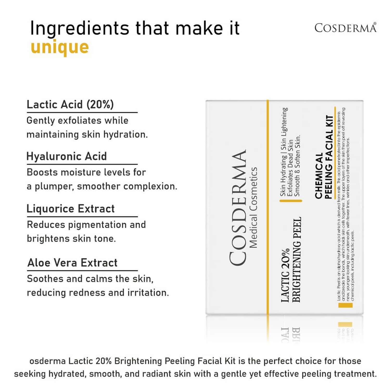 cosderma glutathione whitening cream ingredients Buy LACTIC ACID 20% PEEL KIT FOR PROFESSIONAL SKIN HYDRATION & GENTLE EXFOLIATION CARE Online & Get Upto 60% OFF at PharmEasy NA3 Improve Glutathione with FASTING Size:500 Capsules - 200mcg