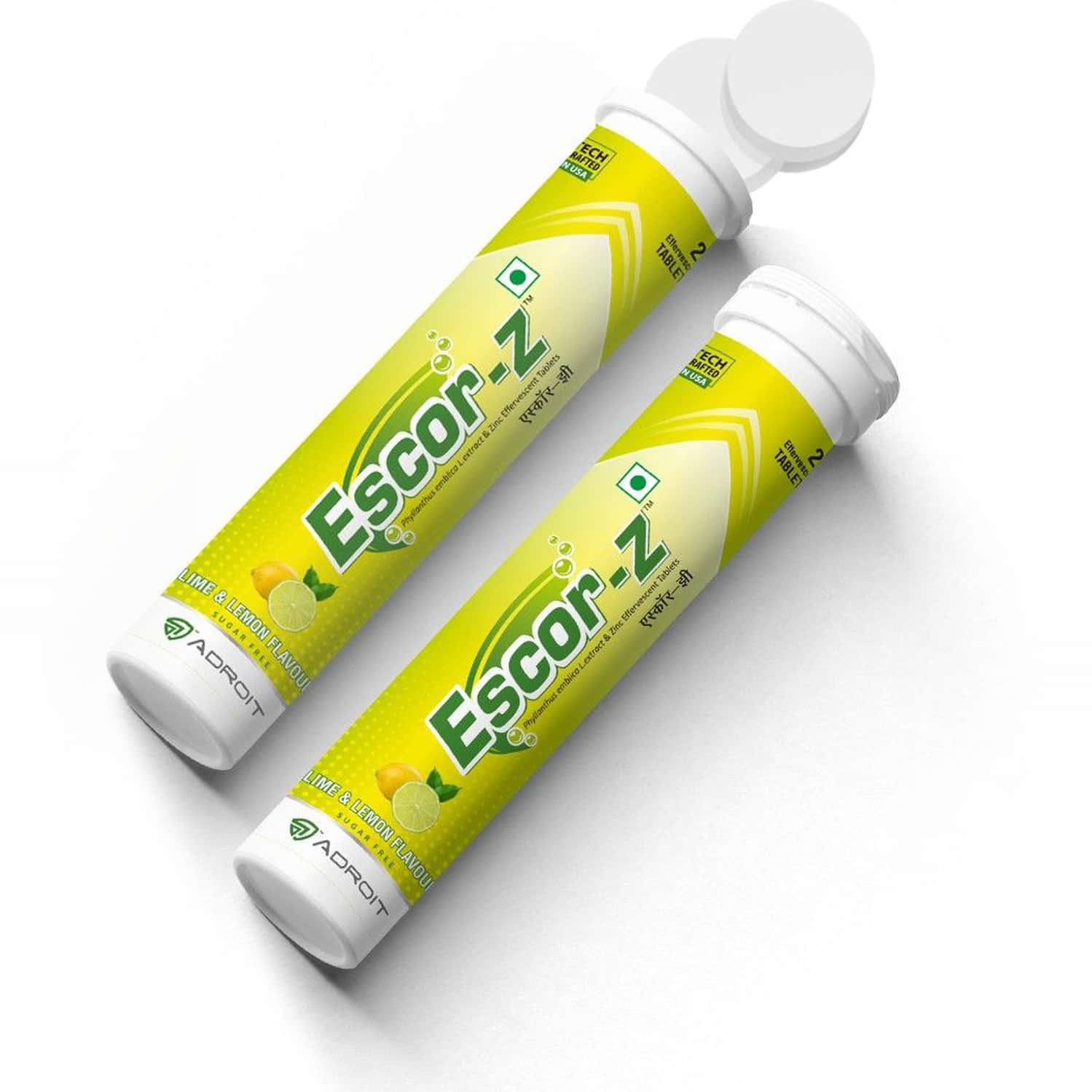 Buy ESCOR Z EFFERVECENT LEMON TAB - 20 TABS (PACK OF 2) Online