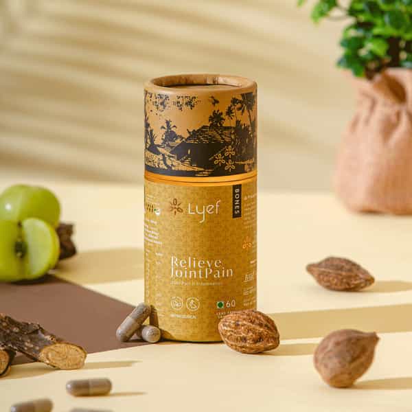 Lyef Relieve Joint Pain-Ayurveda Supplement-Relieves Pain - Improves Mobility Of Joints-100%Vegan