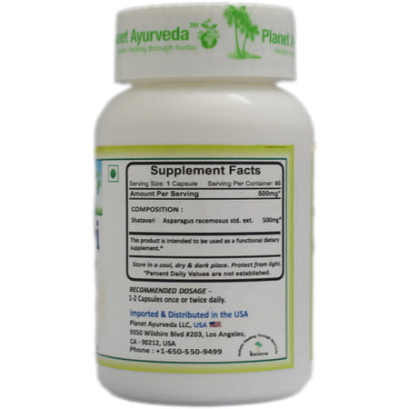 Planet Ayurveda Shatavari Capsules - 60 Capsules