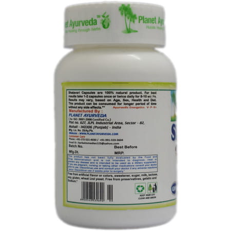 Planet Ayurveda Shatavari Capsules - 60 Capsules