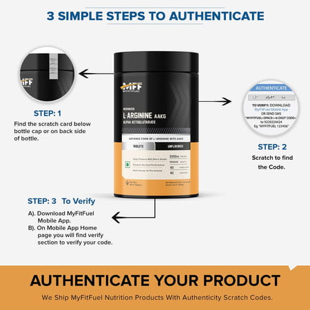 Myfitfuel L-Arginine Alpha-Ketoglutarate (Aakg) (2000 Mg) (240 Tablets)| Amino Acid
