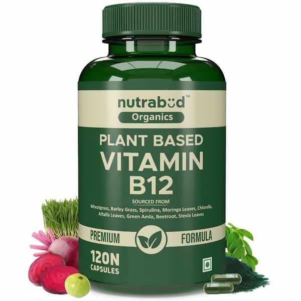 Nutrabud Plant Based Vitamin B12 | 100% Rda | 120 Veg Capsules