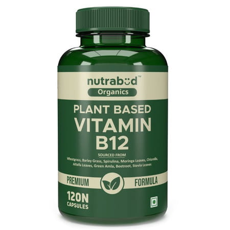 Nutrabud Plant Based Vitamin B12 | 100% Rda | 120 Veg Capsules